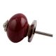 Solid Cherry Silver Fitting Cabinet Knob